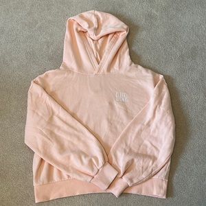 peach cropped sweatshirt
